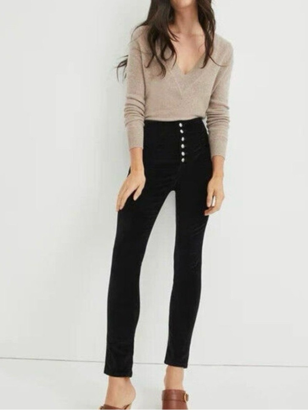 Veronica Beard Debbie Skinny High Rise Velvet Jeans Size 24